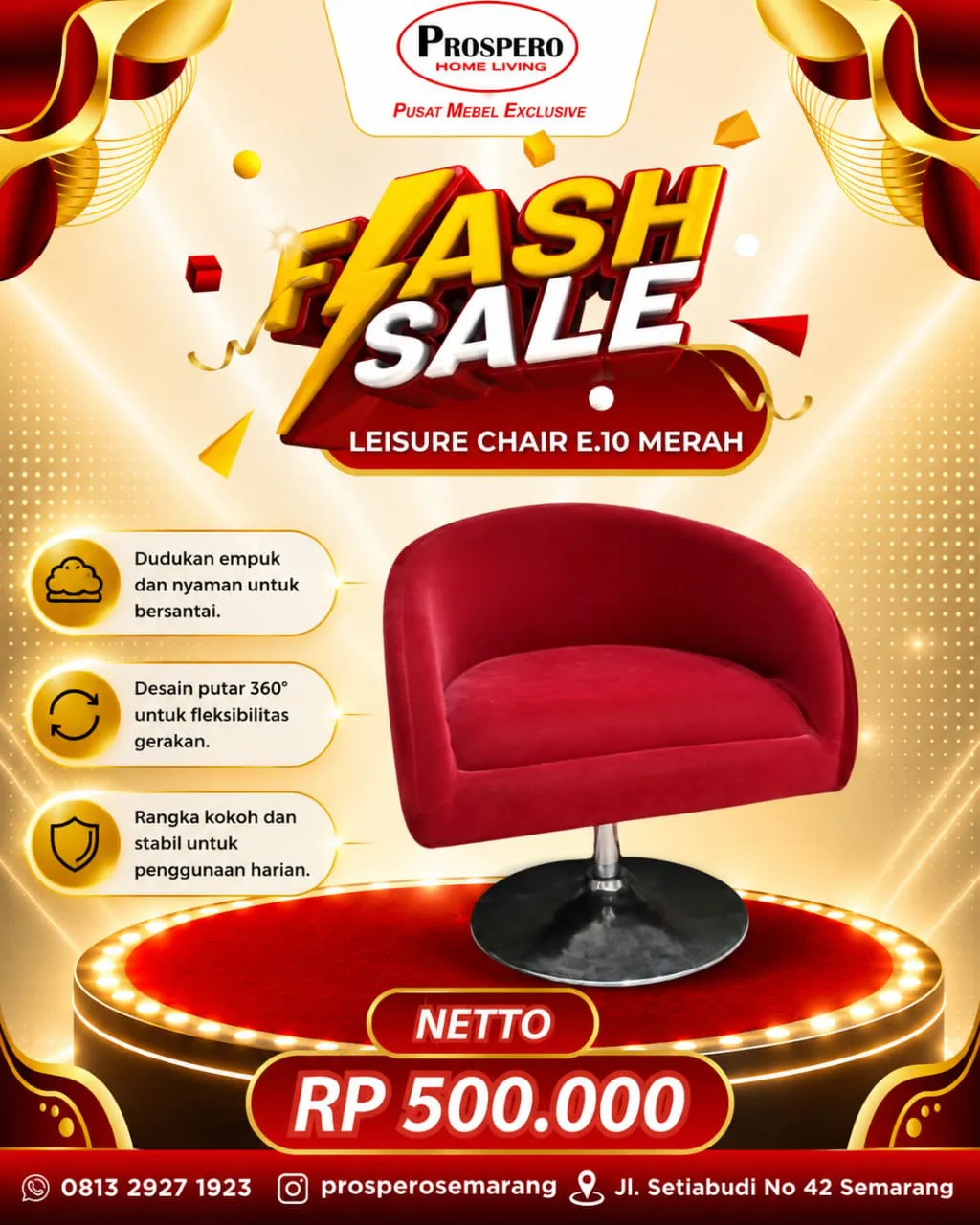 LEISURE CHAIR E.10 MERAH