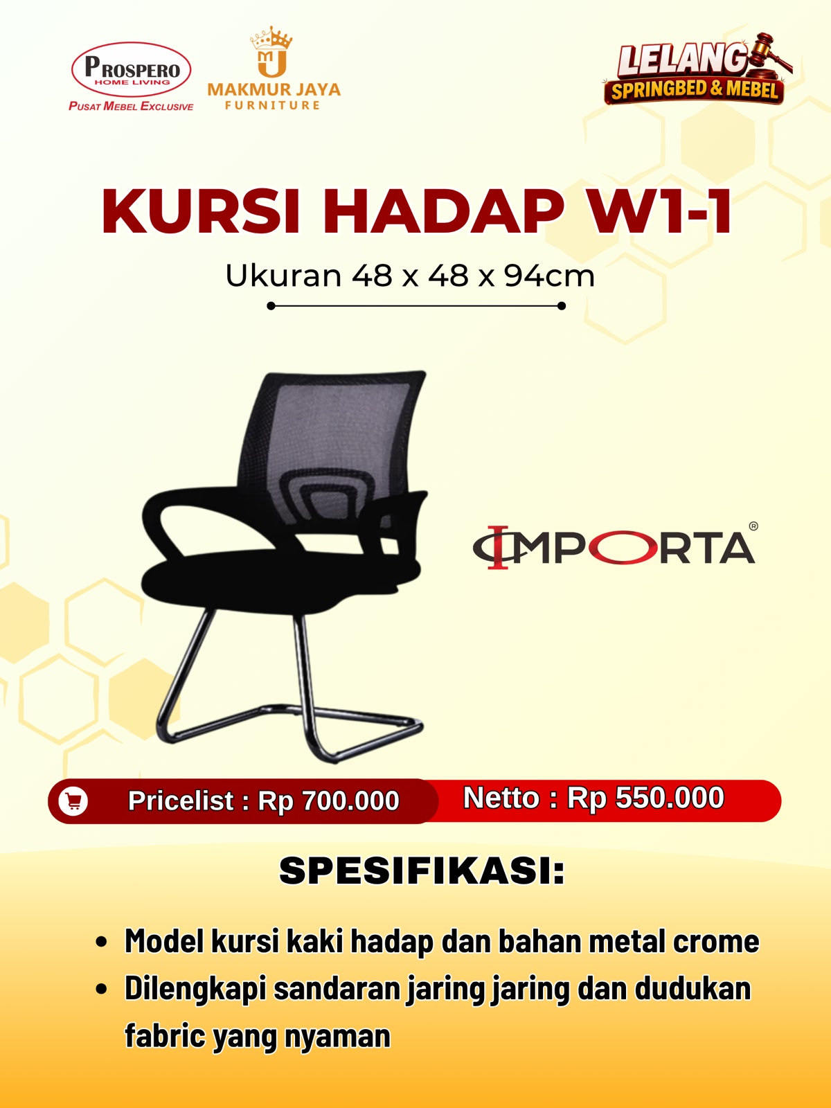 Kursi hadap IMPORTA IMP OC-W1-1 black