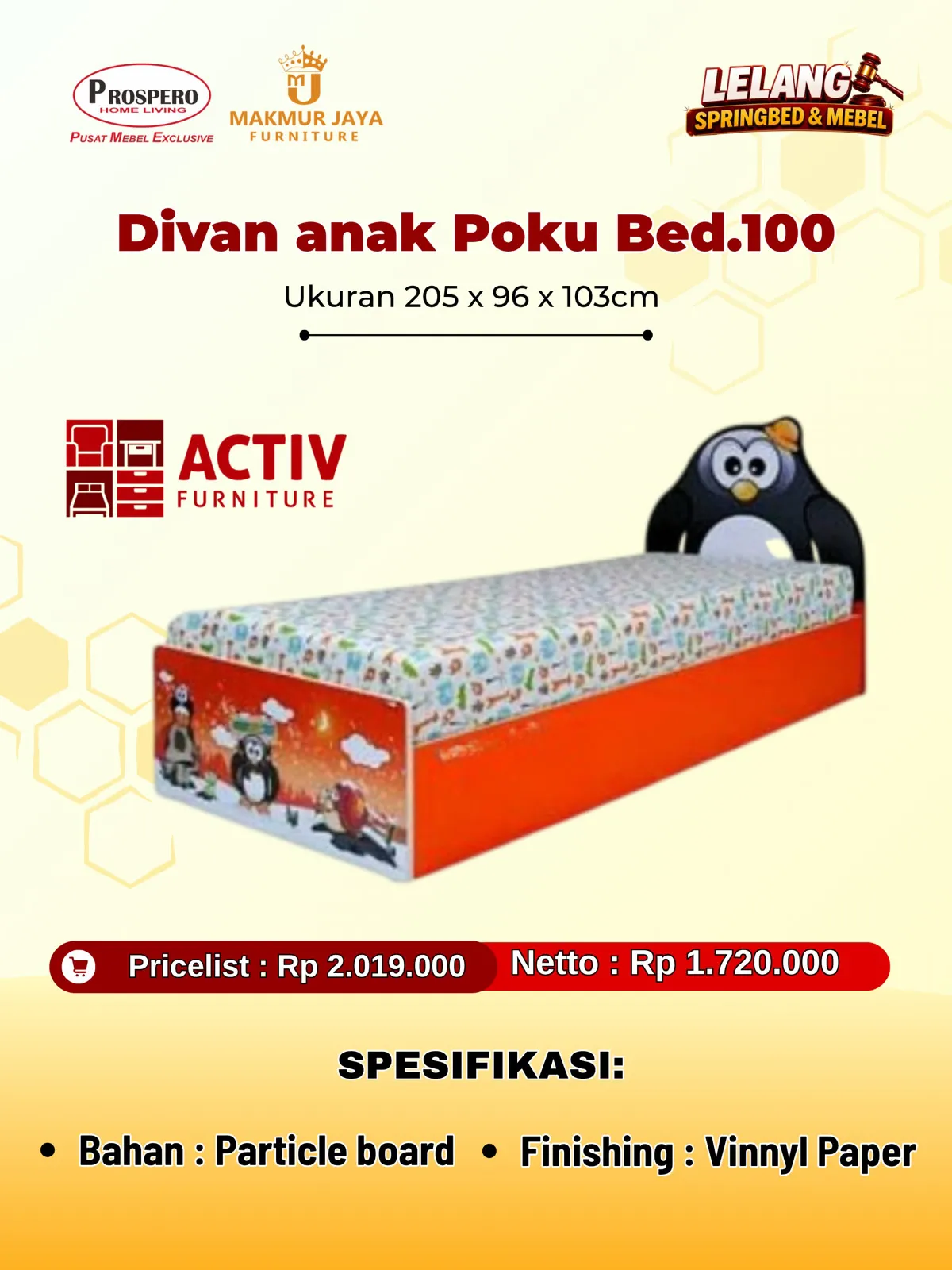 Bed ACTIV poku bed 100 mono colour
