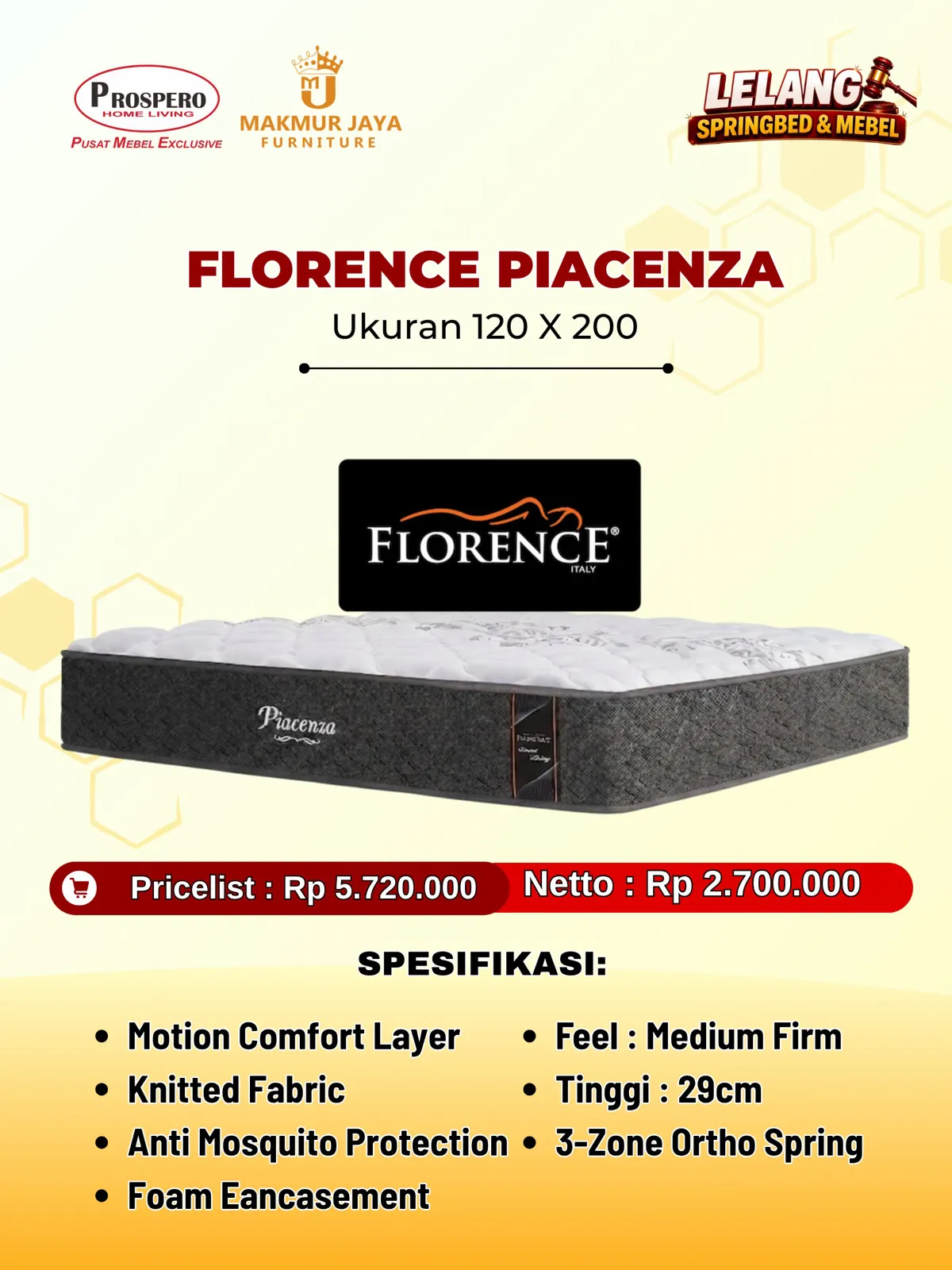Kasur FLORENCE Piacenza 120x200