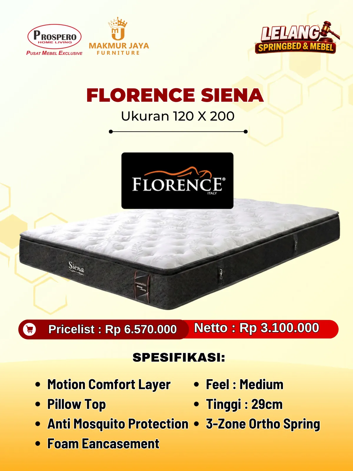 Kasur FLORENCE Siena 120x200