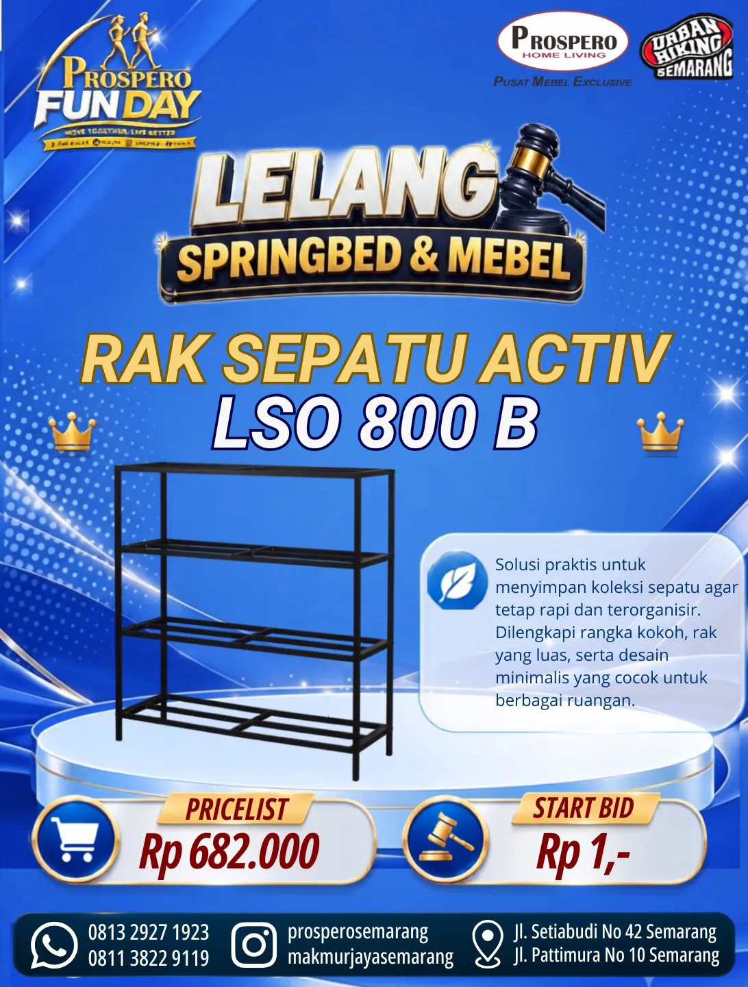 RAK SEPATU ACTIV LSO 800 B