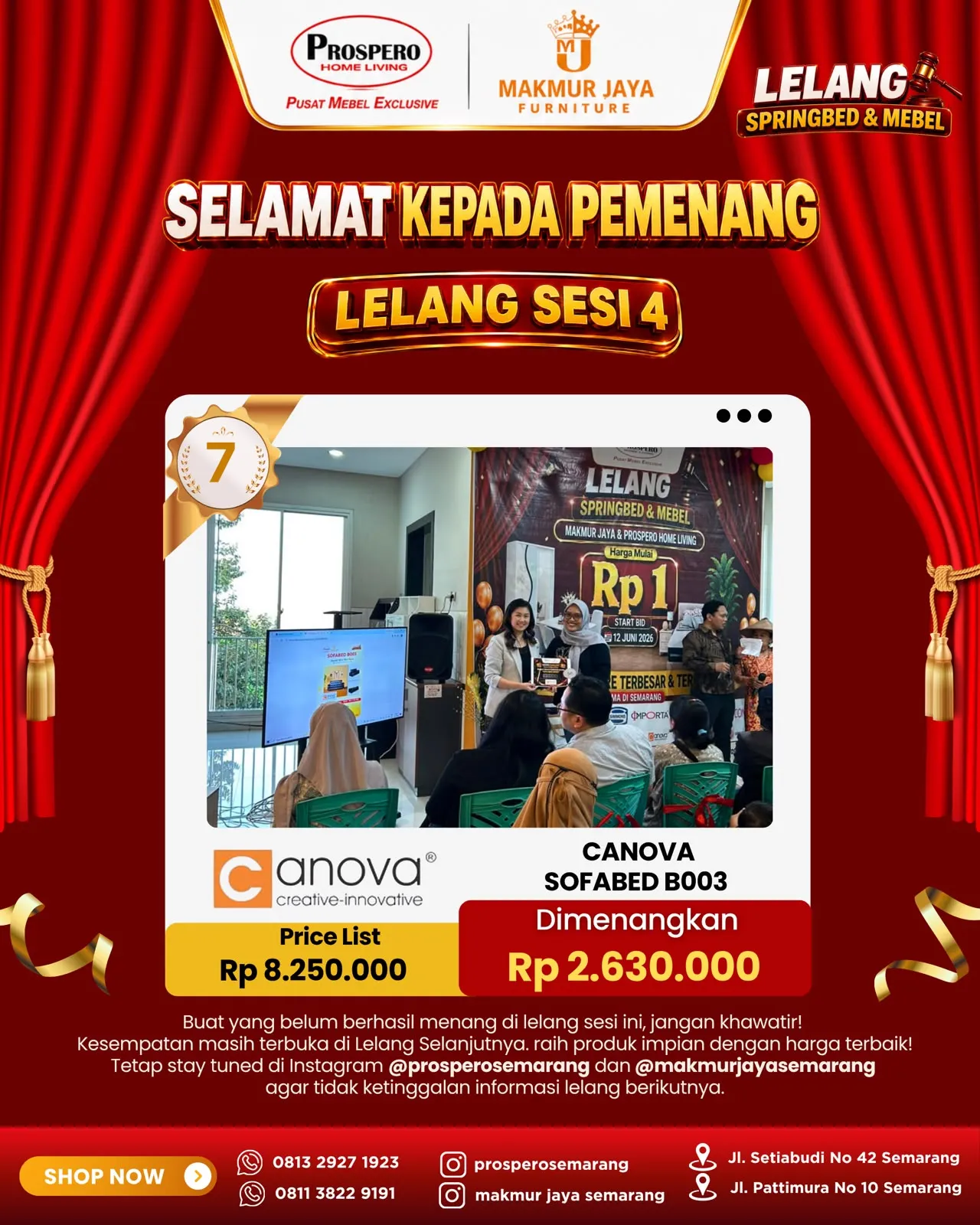 Serah Terima Sofabed CANOVA B003